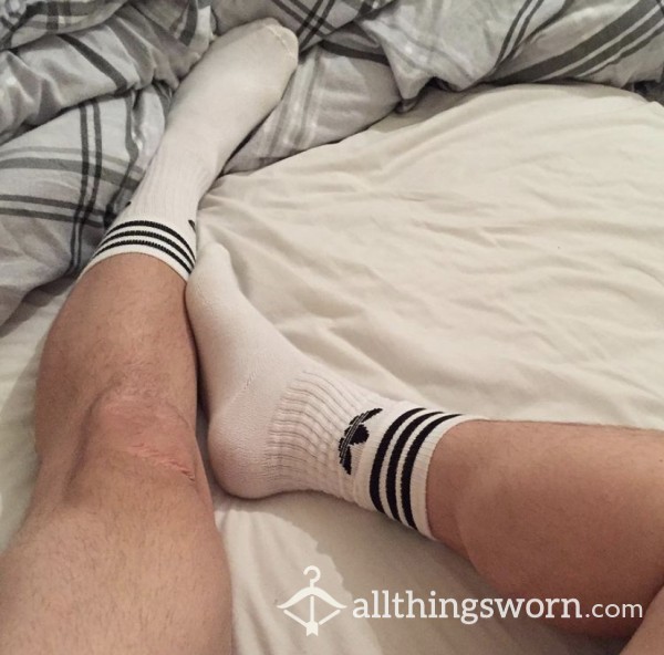 White Adidas Socks