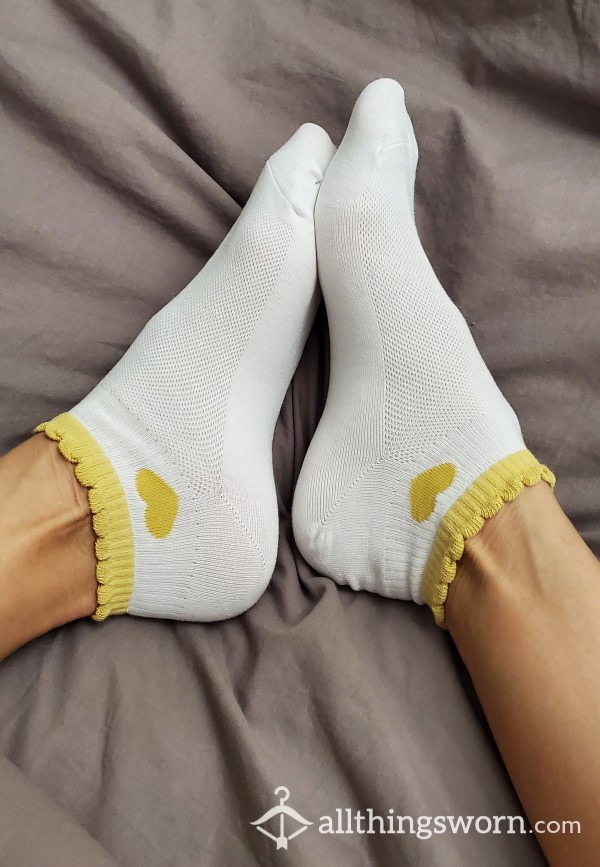 White Ankle Socks ❤️ 💙 💜 /2 Days Wear