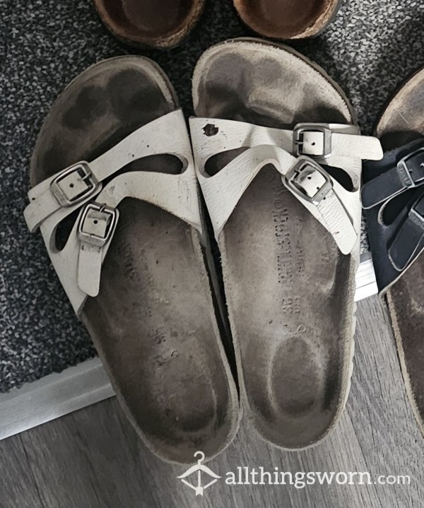 White Arizona Birkenstocks - Size 38/5