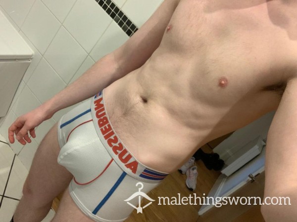 White Aussieb*m Boxers, Worn By Twink Couple