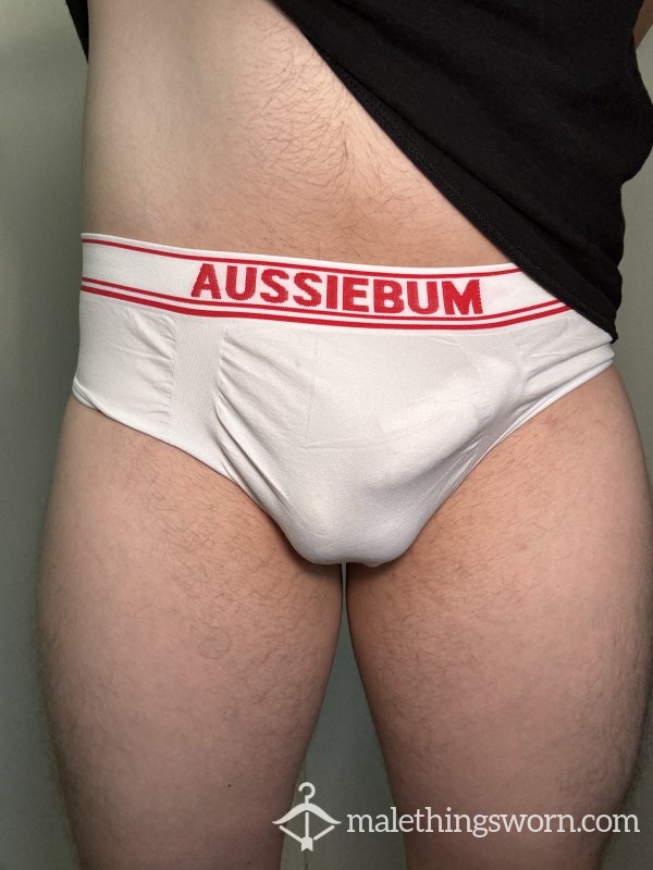 SOLD. White Aussieb*m Briefs