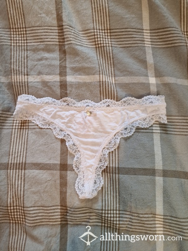 White Boux Avenue Thong