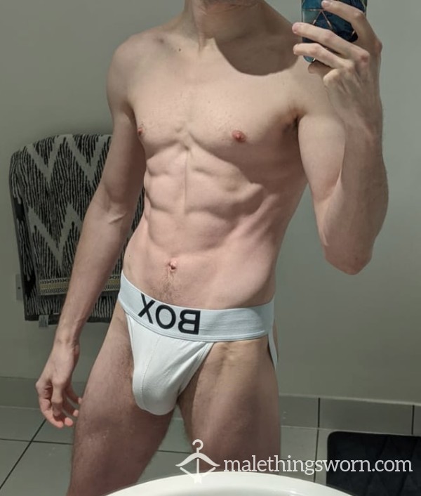 White Box Jockstrap Used By Couple