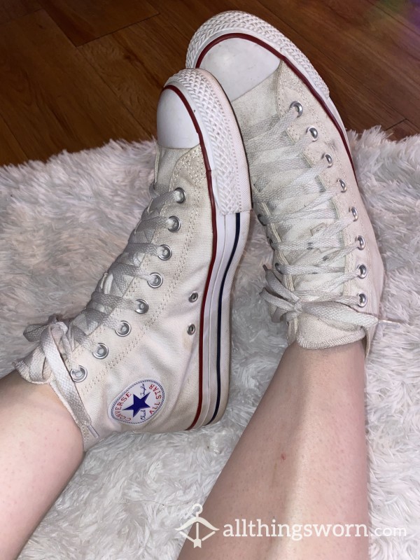 White Converse Hightops