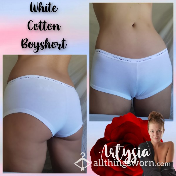 White Cotton Boyshort