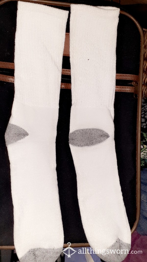 White Crew Socks