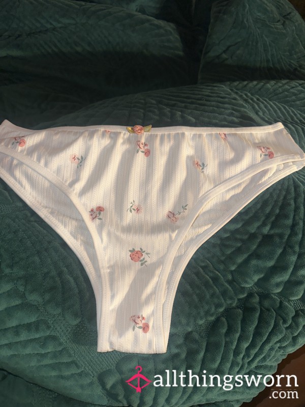 White Flor*l Panties