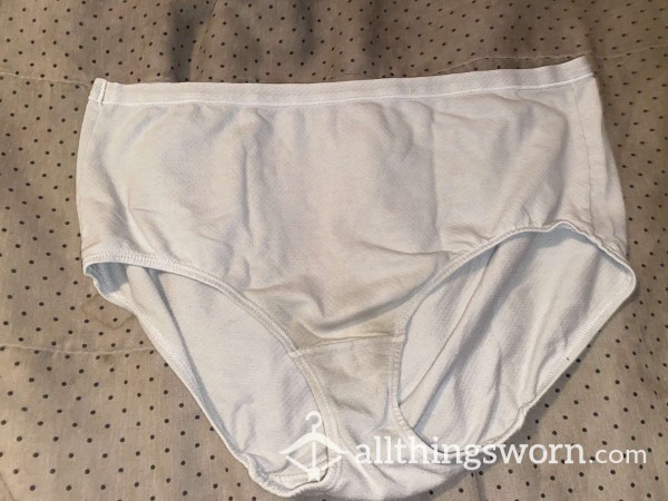 White Fruit Of Loom High Waist Cotton Panties