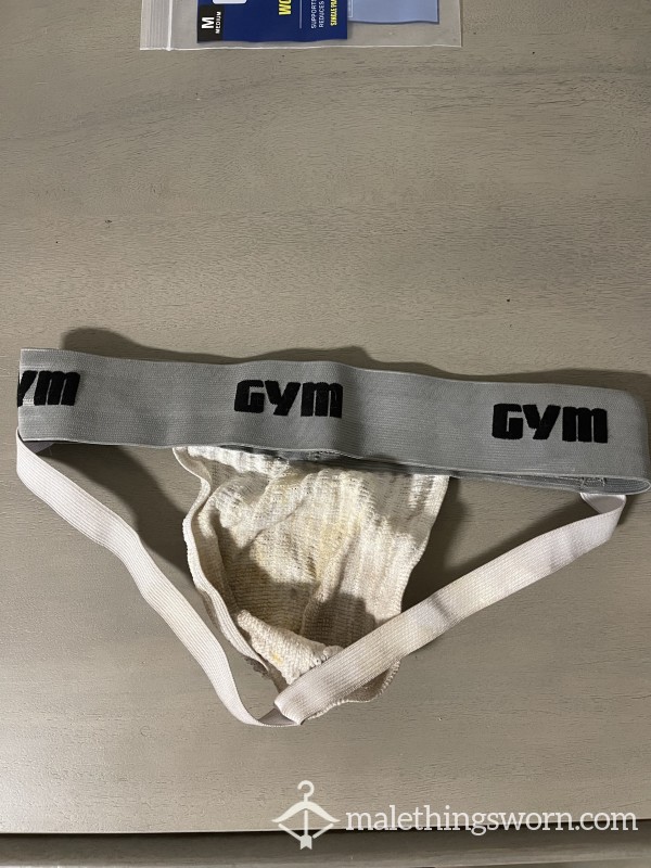 White GYM Jock, Well Worn