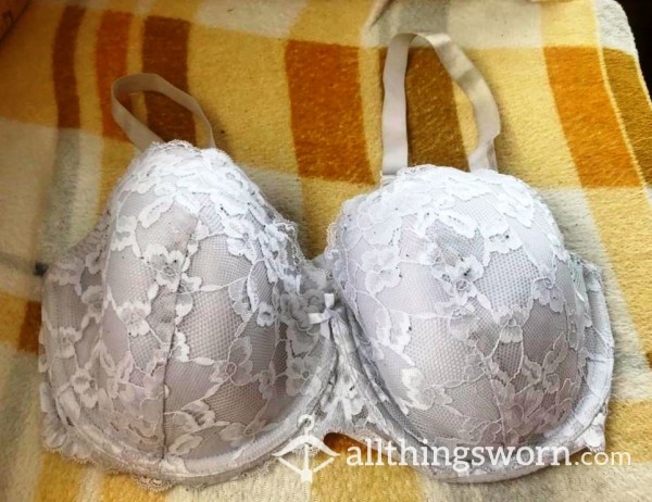 White Lacey Wired Bra, 38G