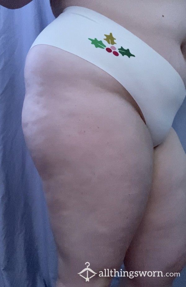 White Mistletoe Nylon Panties