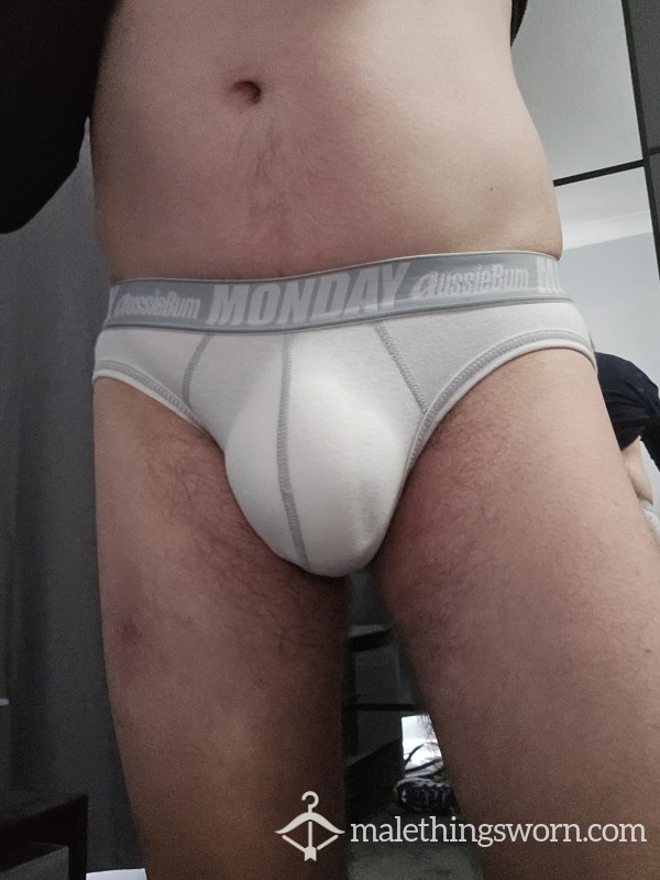 White Monday Aussie Briefs