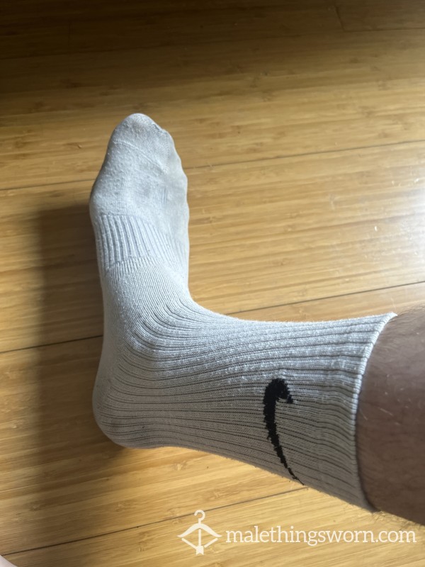 White Nike Socks Size 11