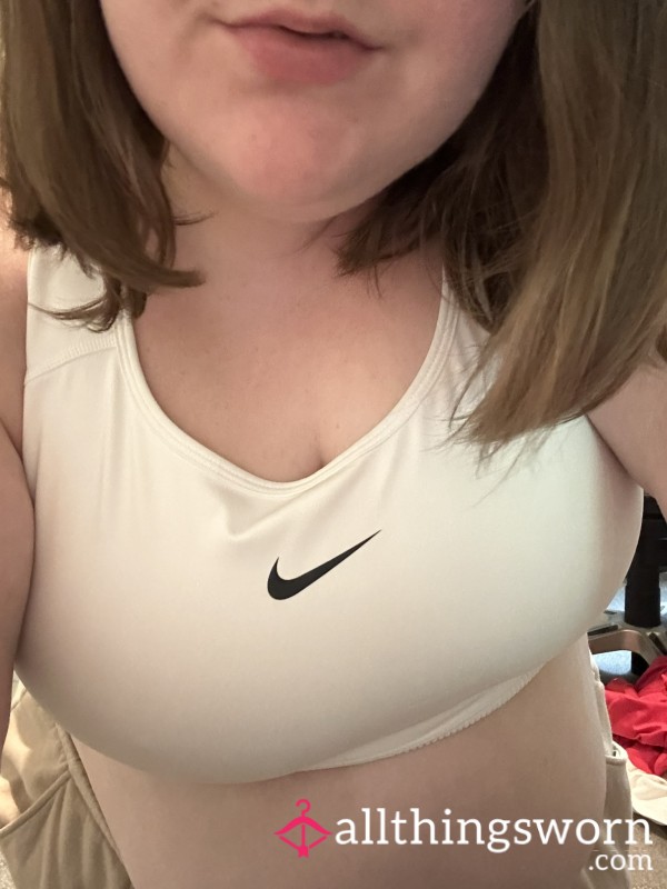 White Nike Sports Bra