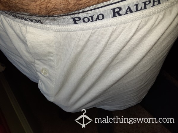 White Polo Boxer Size Large