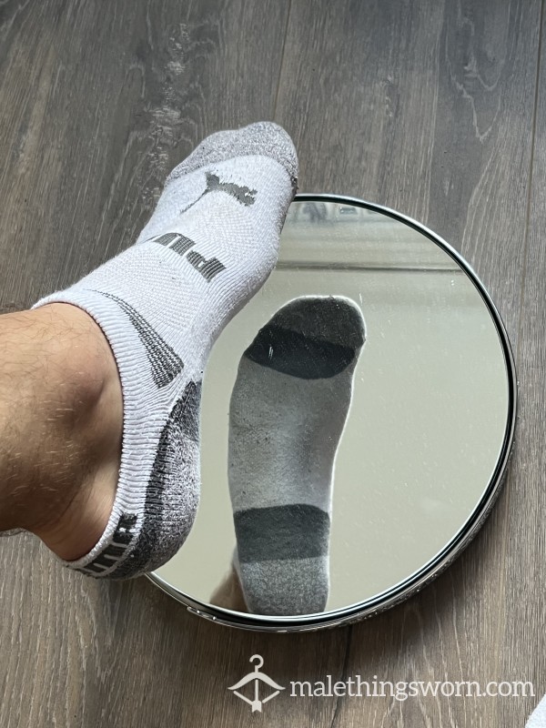 White Puma Ankle Socks