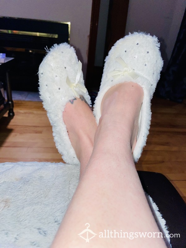 White Slip On Slippers