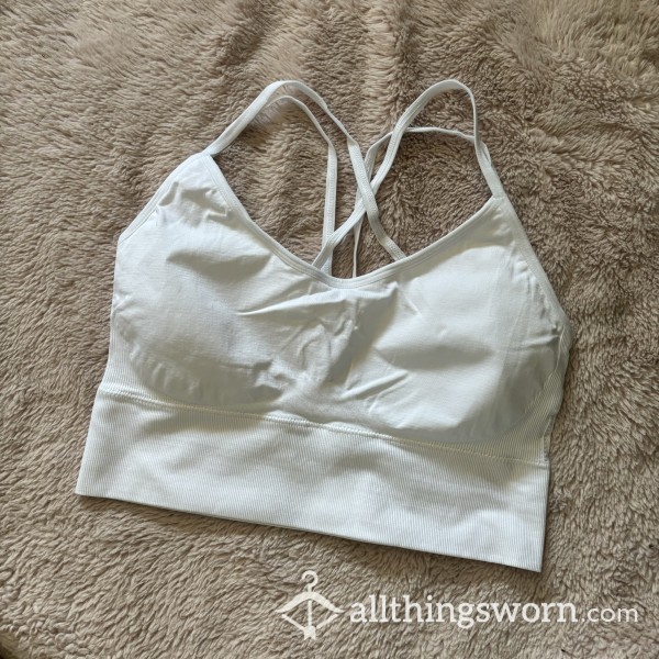 White Sports Bra 🤍