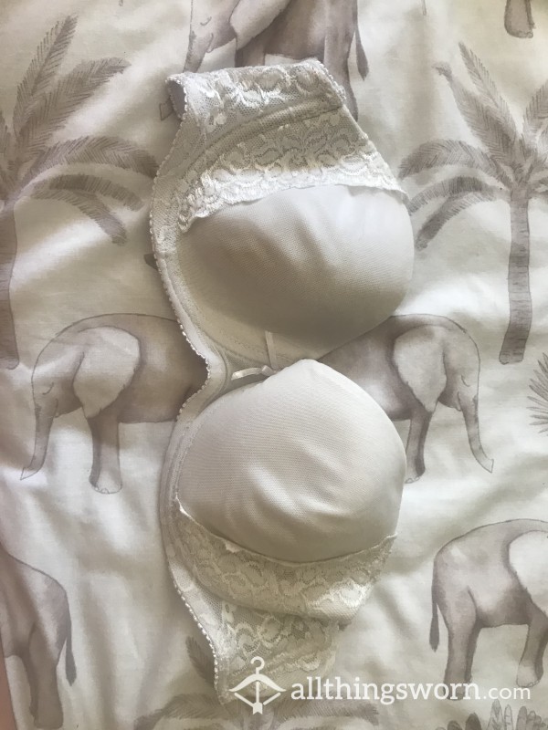 White Strapless Bra, 36B