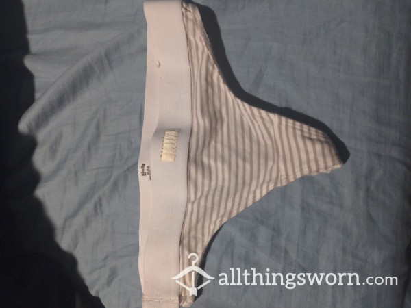 White Thick Band Thongs