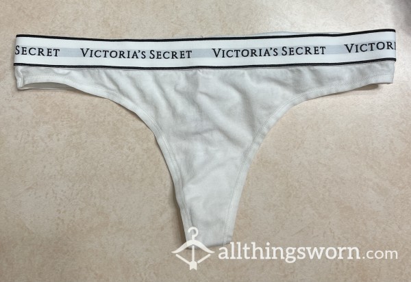 White Cotton Thong