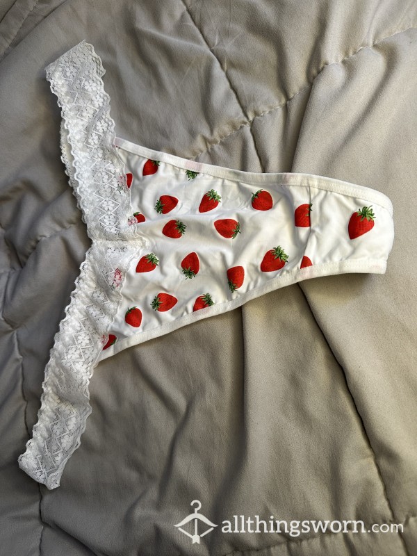 White Thong With Cherries