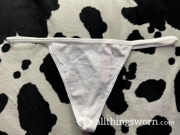 WHITE Victoria Secrets - Cotton G String