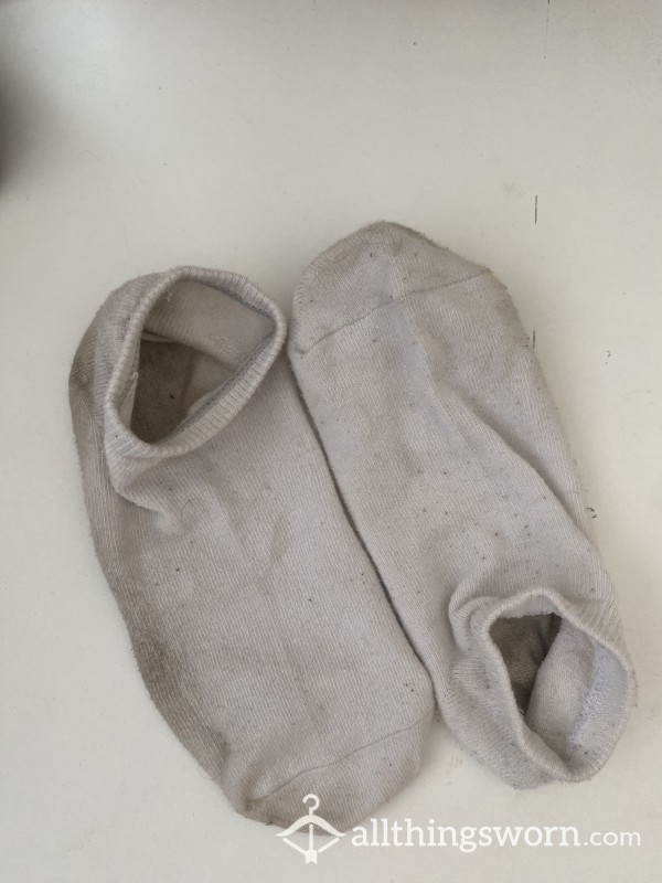 White Well Worn Socks