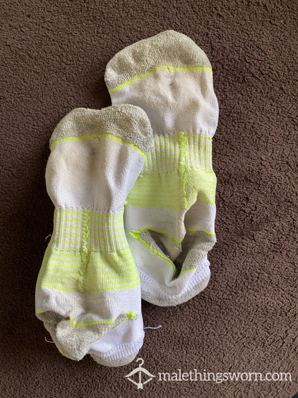 White/Yellow Ankle Socks