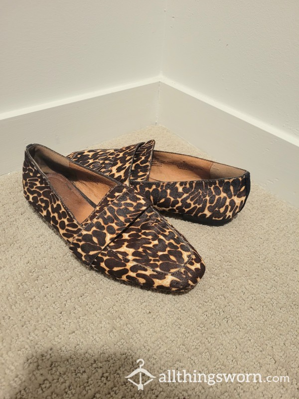 Work Leopard Print Ballerina Flats