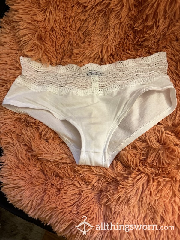 Worn And M*sturb*ted In Cute, White Boy Undies