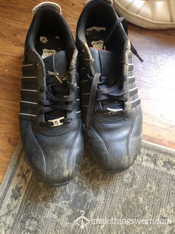 Worn Black Kswiss /Levi’s Trainers