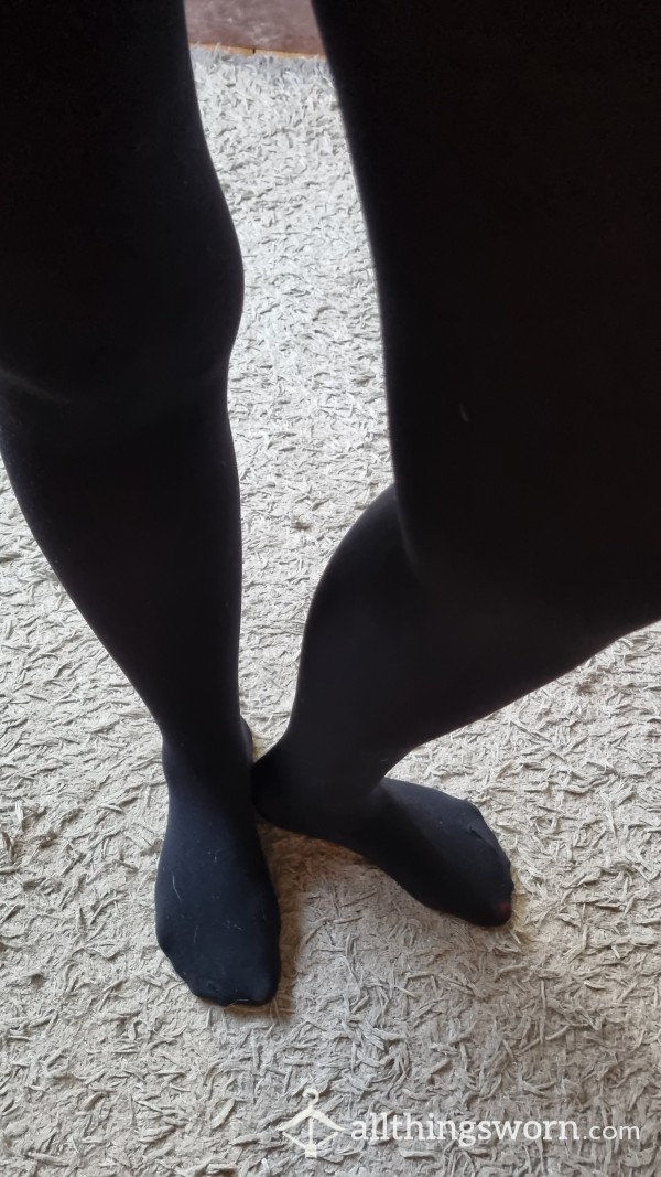 Worn Black Tights