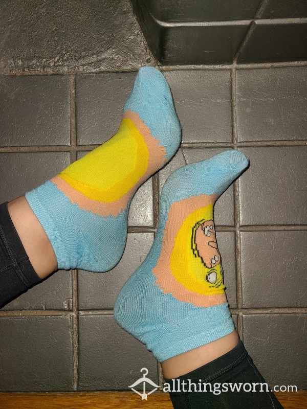 Worn Cute Character Socks