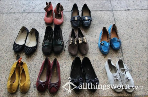 Worn Flat Shoes