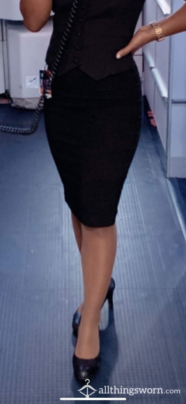 **Worn Flight Attendant Pantyhose**