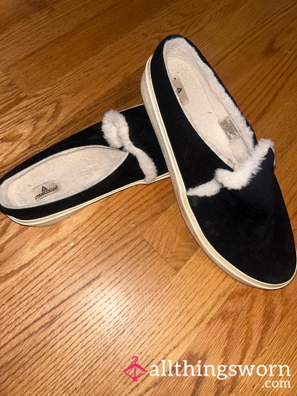 Worn Fuzzy Slippers