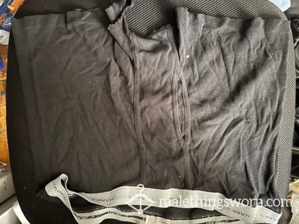 Worn Hanes XL Torn Boxer Briefs (worn For A Week As Sleeping Shorts)