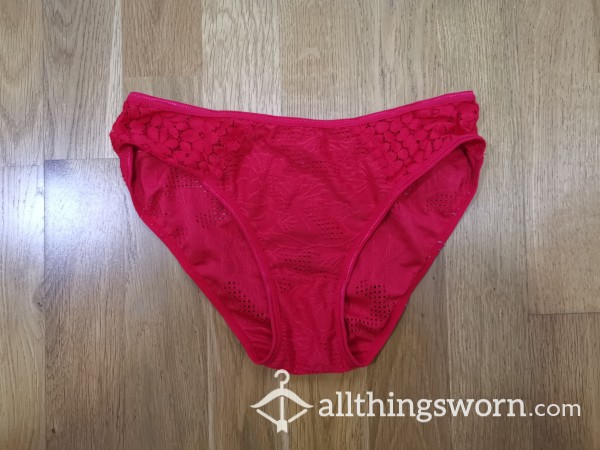 Worn Out Red Cotton Brief