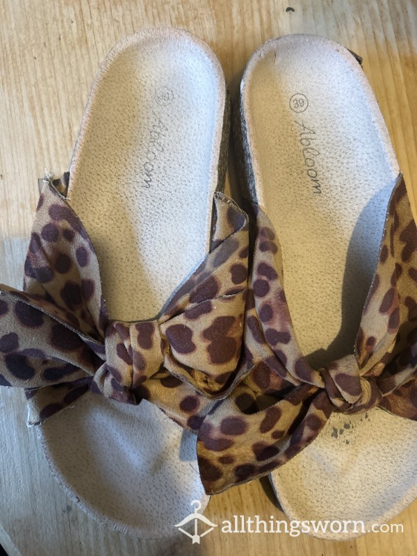 Worn Out Leopard Sandals