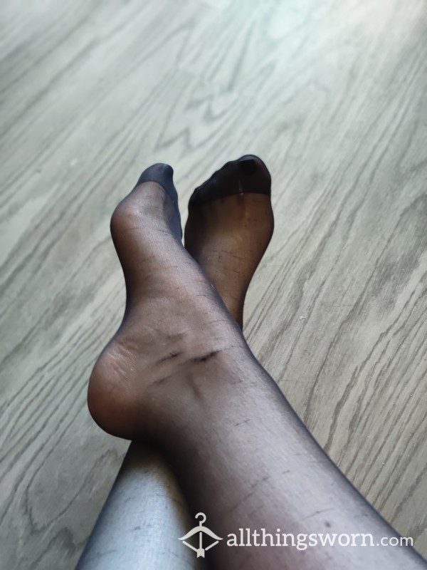 Worn Pantyhose- Black