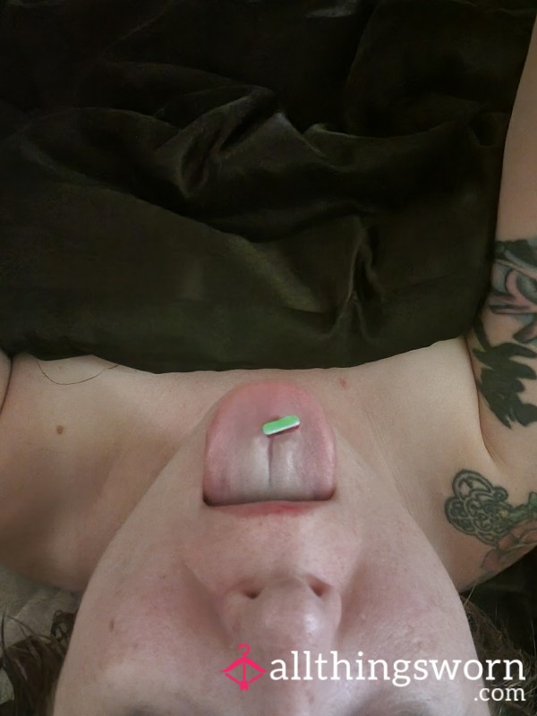 Worn Pill Tongue Ring