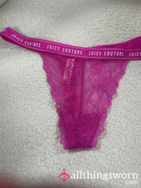 Worn Pink Lacey Thong