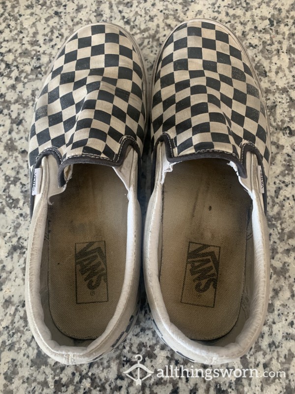 Worn Platform Vans