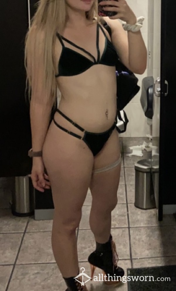 Worn Stripper Lingerie Set