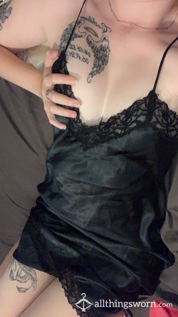 Worn Vintage Black Nightie