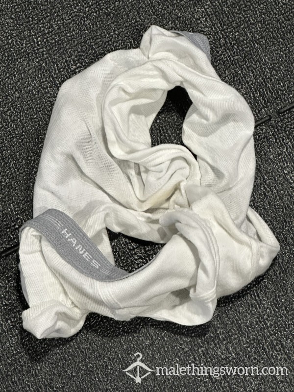 -SOLD- Worn Vintage Hanes White Briefs