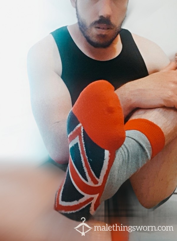 Worship Me - Union Jack Socks Grey