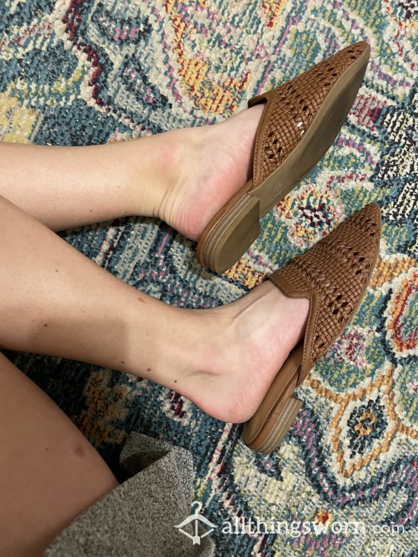 Woven Mule Flats