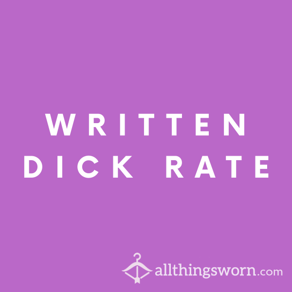 Written D*ck Rate